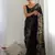 black color bollywood style smart embroidered ceremonial saree