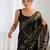 black color bollywood style smart embroidered ceremonial saree