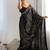 black color bollywood style smart embroidered ceremonial saree