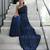 blue color bollywood style smart embroidered ceremonial saree