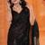 black color bollywood style smart embroidered ceremonial saree