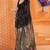 black color bollywood style smart embroidered ceremonial saree