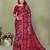 maroon color mul cotton fabric designer printed festive special saree