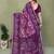 purple color mul cotton fabric designer printed festive special saree
