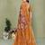mustard color mul cotton fabric designer printed festive special saree