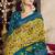 mustard color tussar art silk fabric woven designer ethnic saree with patola print
