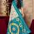 grey color tussar art silk fabric woven designer ethnic saree with patola print