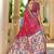 pink color silk blend blended traditional bandhani ajrakh printed saree