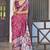 maroon color silk blend blended traditional bandhani ajrakh printed saree