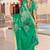 green color beautiful linen art silk fabric saree with sophisticated partywear saree