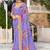 lavender color beautiful linen art silk fabric saree with sophisticated partywear saree