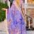 lavender color beautiful linen art silk fabric saree with sophisticated partywear saree