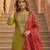 Mehendi green shimmer jacquard salwar suit dress material