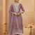 women's Mauve chanderi cotton white embroidered lucknowi chikankari