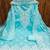 women's Blue chanderi cotton white embroidered lucknowi chikankari