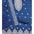 women's Royal Blue chanderi cotton white embroidered lucknowi chikankari