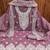 women's Mauve chanderi cotton white embroidered lucknowi chikankari