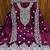 women's Burgandy chanderi cotton white embroidered lucknowi chikankari