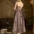 Wine jacquard zari weaving a-line dress for women