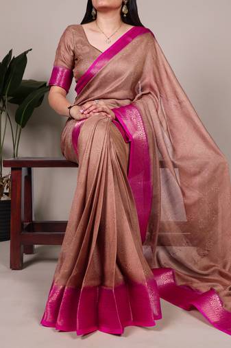 elegant marsh mello saree with soft & smooth finish
