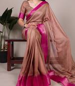 elegant marsh mello saree with soft & smooth finish