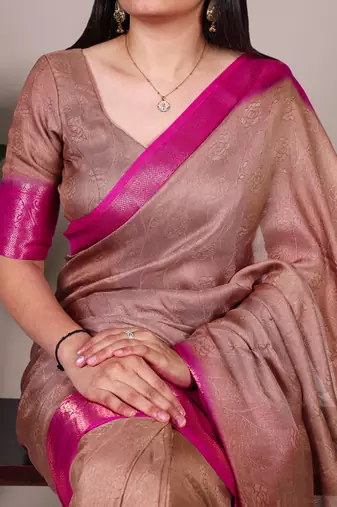 elegant marsh mello saree with soft & smooth finish