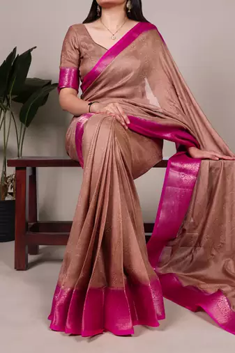 elegant marsh mello saree with soft & smooth finish