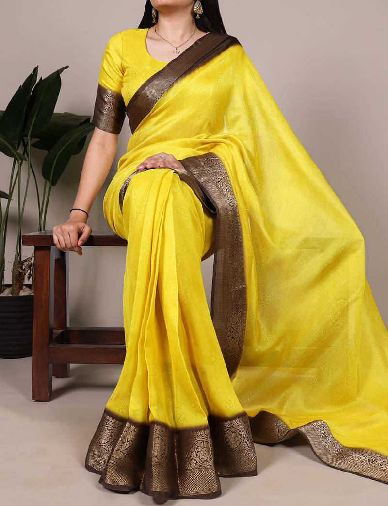 elegant marsh mello saree with soft & smooth finish