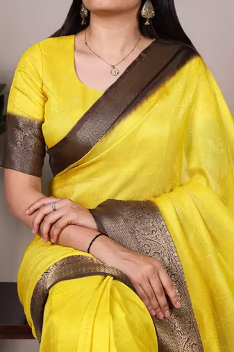 elegant marsh mello saree with soft & smooth finish