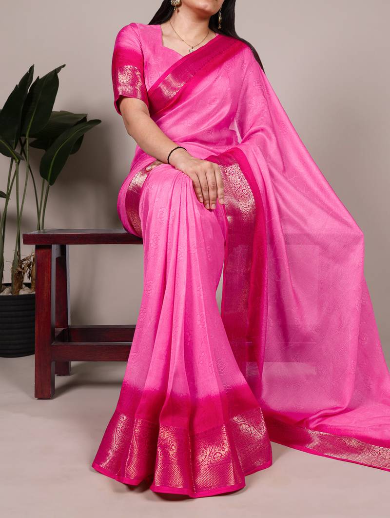 elegant marsh mello saree with soft & smooth finish