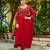 Maroon Faux Blooming Kurta Set with Beads Embroidery – Premium Festive & Elegant Wear