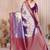 lavender color zari weaving banarasi tissue silk blend saree