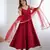 Red chanderi pure roman silk anarkali suit