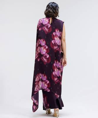 Multicolor printed georgette saree 2