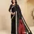 abstract printed art silk crepe saree with printed blouse