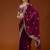 Purple color fendi satin embroidered work saree with blouse