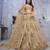 golden embroidered net lehenga choli With Dupatta