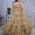 golden embroidered net lehenga choli With Dupatta
