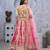 pink embroidered art_silk lehenga choli With Dupatta