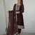 Maroon rangoli silk three piece kurti suit