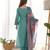Sea green color viscose ready to wear three piece kurti suit