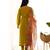 Yellow color viscose ready to wear three piece kurti suit