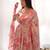 Beautiful baby pink multi color georgette three piece anarkali suit