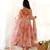 Beautiful baby pink multi color georgette three piece anarkali suit