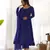 Royal blue laheriya print georgette three piece anarkali suit