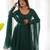 Green color laheriya print georgette three piece anarkali suit