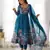 Rama floral print organza three piece anarkali suit
