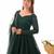Green color georgette lucknowi three piece anarkali suit