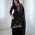 Black color crunchy silk sharara suit