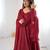 Maroon color georgette lucknowi three piece anarkali suit
